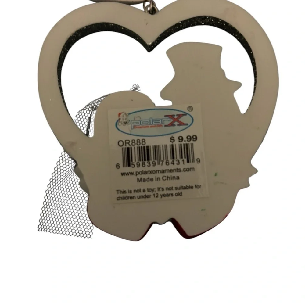Mr & Mrs Our First Christmas Together Trio of Tree Ornaments Love Marriage